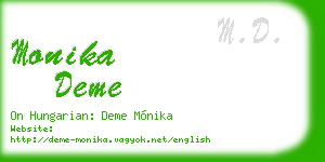 monika deme business card